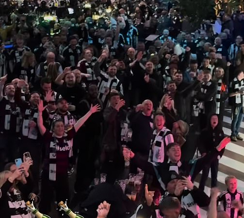 Newcastle fans packed out Boxpark Wembley to serenade their heroes on Sunday night